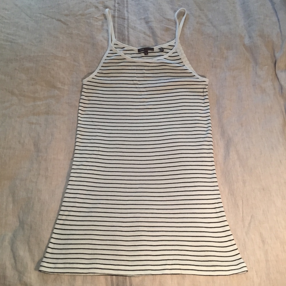 Vince heather stripe ribbed tank